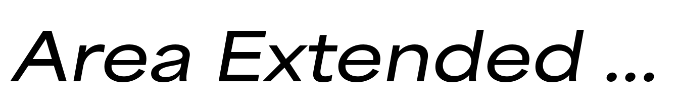 Area Extended Bold Italic Font | Webfont & Desktop | MyFonts